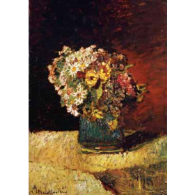 Adolphe Monticelli - A Vase of Flowers