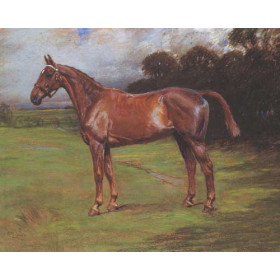 Cecil Windsor Aldin - Chestnut Horse in Landscape