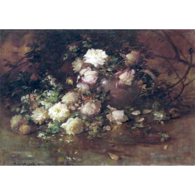 Franz Albert Bischoff - Still Life with Roses