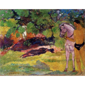 Gauguin, Paul - In the Vanilla Grove, Man and Horse (AKA The Rendezvous)