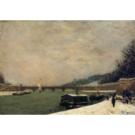 Gauguin, Paul - The Seine, Pont dIena, snowing