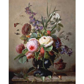 Hans Hermann - A Still Life of Summer Flowers