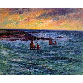 Henri Moret - Evening, Audierne