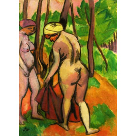 Hermann Max Pechstein - Two Nudes in a Forest