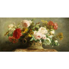 Jean-Marie Regnier - Basket of Pretty Flowers
