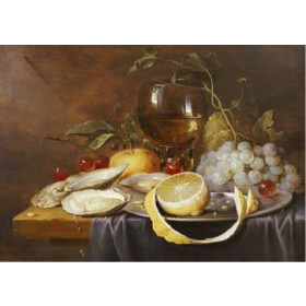 Joris Van Son - A Roemer, a Peeled Half Lemon on a Pewter Plate