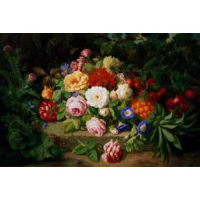 Josef Lauer - Still Life of Summer Flowers