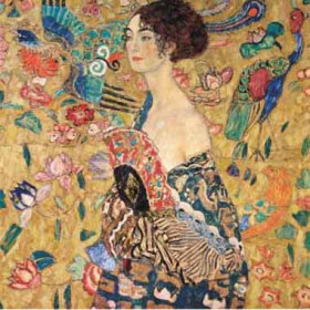 Klimt, Gustav(Austria) - Donna con Ventaglio