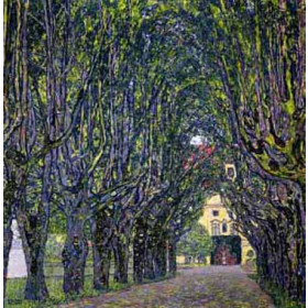 Klimt, Gustav(Austria) - Tree-Lined Road Leading to the Manor House at Kammer, Upper Austria