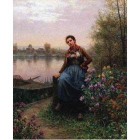 Knight, Daniel Ridgway(USA) - On the River Edge