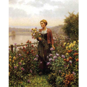 Knight, Daniel Ridgway(USA) - Woman in a Garden