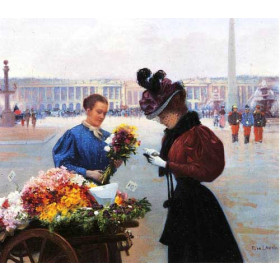 Launay, Fernand de (France) - Flower Merchant, Place de la Concorde, Paris