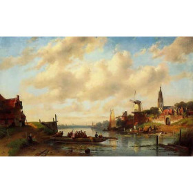 Leickert, Charles Henri - The Ferry