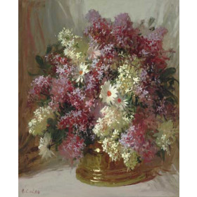 Lilac in a Copper Vase