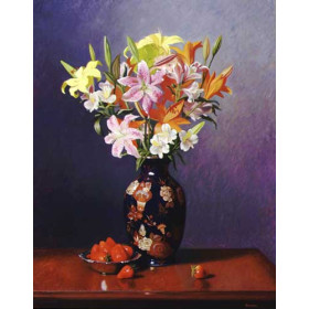 Lilies in a China Vase