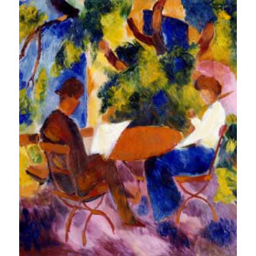 Macke, August - At the Garden Table