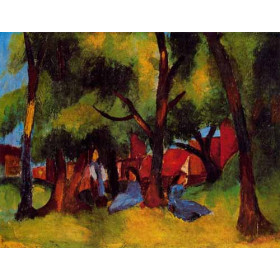 Macke, August - Children Under Sunny Trees