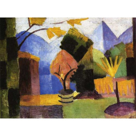 Macke, August - Garden on Lake of Thun