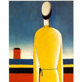 Malevich, Kasimir (Russian) - Complex Presentiment, Half-Figure in a Yellow Shirt
