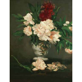 Manet, Edouard(France) - Vase with Peonies on a Pedestal