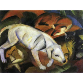 Marc, Franz - Three Animals (Dog, Fox and Cat)