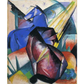 Marc, Franz (German) - Two Horses, Red and Blue