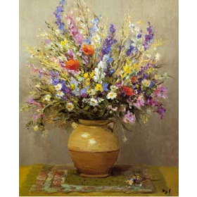 Marcel Dyf - Bouquet dans un vase de gres