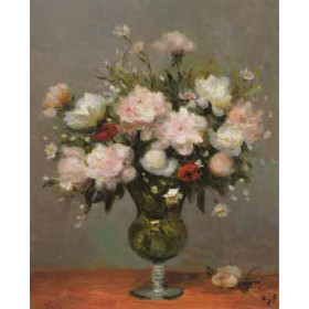 Marcel Dyf - Pivoines au vase Medicis