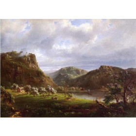 Marie-Francois-Regis Gignoux - American Landscape ( Majesty of the Mountains)
