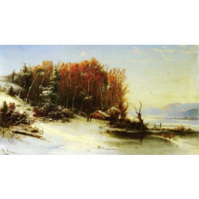 Marie-Francois-Regis Gignoux - First Snow Along the Hudsone