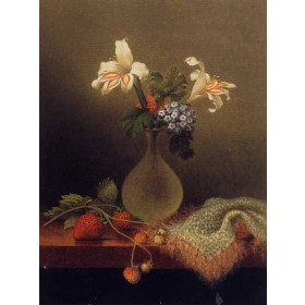 Martin Johnson Heade - A Vase of Corn Lilies and Heliotrope