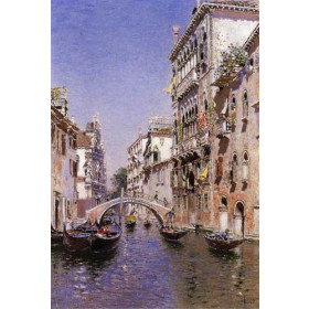 Martin Rico y Ortega - A Canal near the Isle of Giudecca, Il Redentore in the Distance