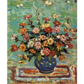 Maurice Prendergast - Flowers in a Blue Vase