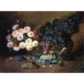 Max Carlier - Still Life with Rosses and Grapes