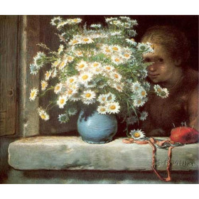 Millet Jean-Francois - The Bouquet of Daisies