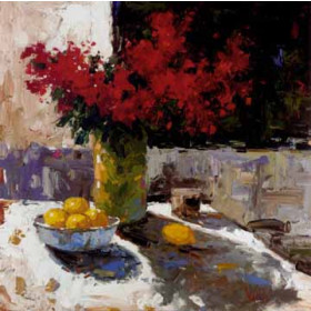 Mira - Red Blossoms with Lemons