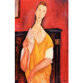 Modigliani, Amedeo - Madame Lunia Czechowska with a Fan