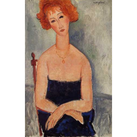 Modigliani, Amedeo - Readhead Wearing a Pendant