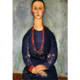 Modigliani, Amedeo - Woman in a Red Necklace