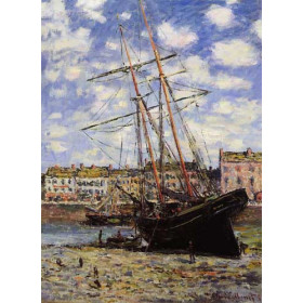 Monet, Claude - Boat at Low Tide at Fecamp