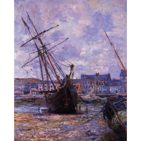 Monet, Claude - Boats Lying at Low Tide at Facamp