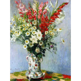 Monet, Claude - Bouquet of Gadiolas, Lilies and Dasies