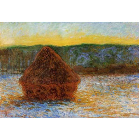Monet, Claude - Grainstack, Thaw, Sunset