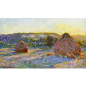 Monet, Claude - Grainstacks at the End of Summer, Evening Effect