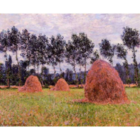 Monet, Claude - Haystacks, Overcast Day