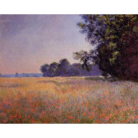 Monet, Claude - Oat and Poppy Field, Giverny