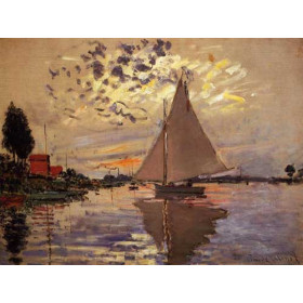 Monet, Claude - Sailboat at Le Petit-Gennevilliers