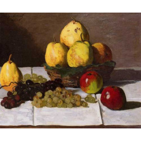 Monet, Claude - Still Life with Pears and Grapes