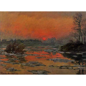 Monet, Claude - Sunset on the Seine in Winter