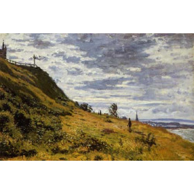 Monet, Claude - Taking a Walk on the Cliffs of Sainte-Adresse